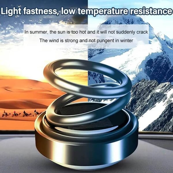 🚗Zonneauto roterende dubbele ring hangende aromatherapie-ornamenten💖