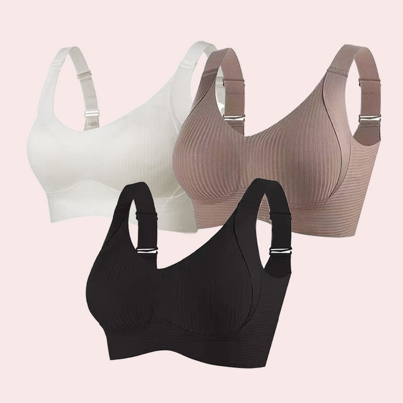 ⏳Wekelijkse speciale aanbieding:Koop 2, krijg 1 gratis❤️🎁Push-up bh met lint voor dames met verstelbare gebogen bandjes