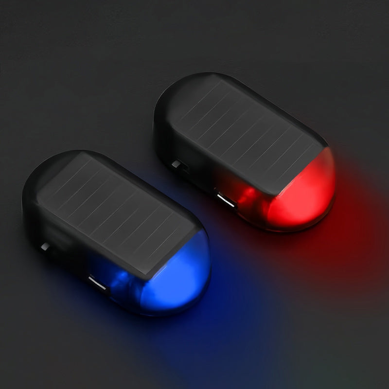 Solar-Powered Car Anti-Theft Warning Light with LED Flash