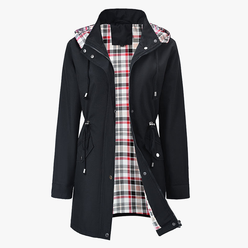 🧥Nieuwe waterafstotende trenchcoat voor dames – Hoogwaardige grensoverschrijdende damesbovenkleding met geruite voering✨