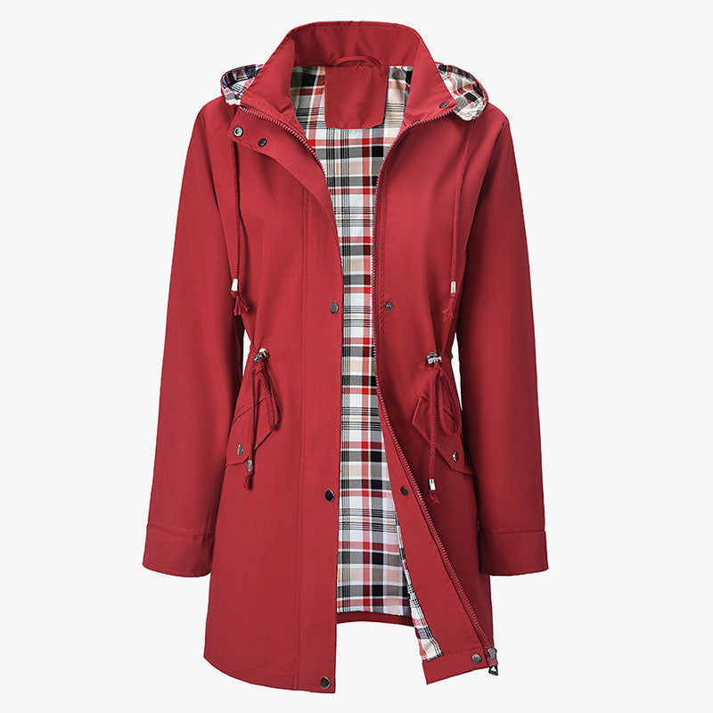 🧥Nieuwe waterafstotende trenchcoat voor dames – Hoogwaardige grensoverschrijdende damesbovenkleding met geruite voering✨