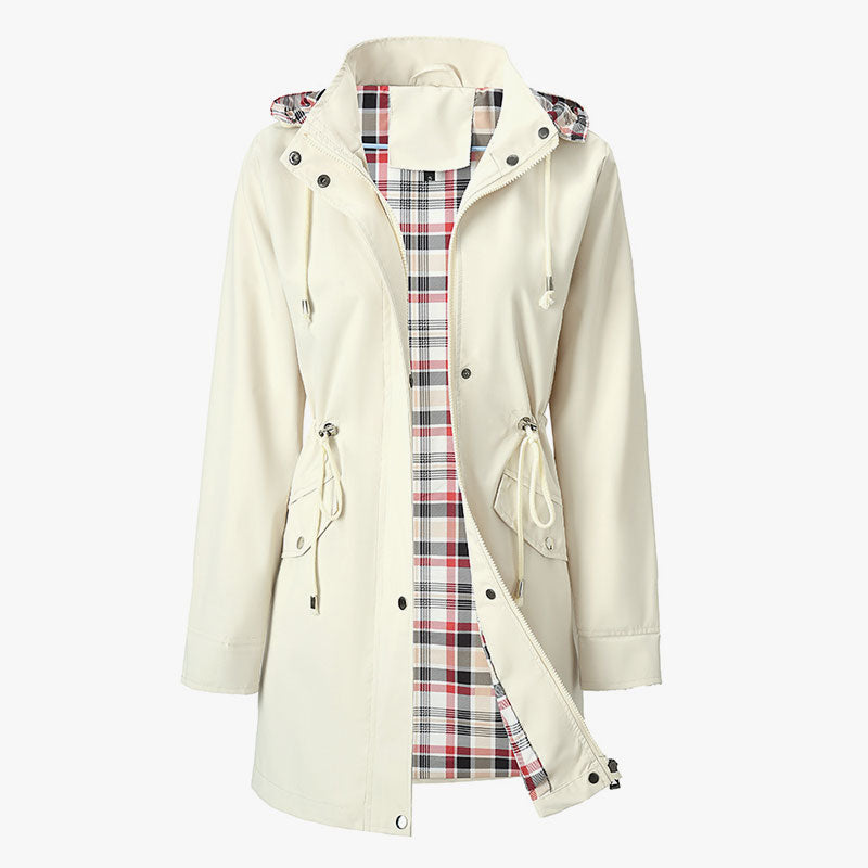 🧥Nieuwe waterafstotende trenchcoat voor dames – Hoogwaardige grensoverschrijdende damesbovenkleding met geruite voering✨