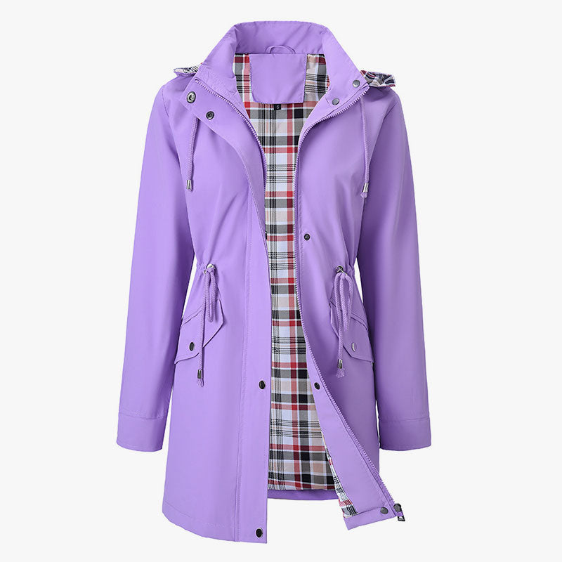 🧥Nieuwe waterafstotende trenchcoat voor dames – Hoogwaardige grensoverschrijdende damesbovenkleding met geruite voering✨