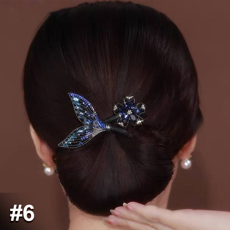 Gemakkelijke luxe haaraccessoires voor knotkapsel