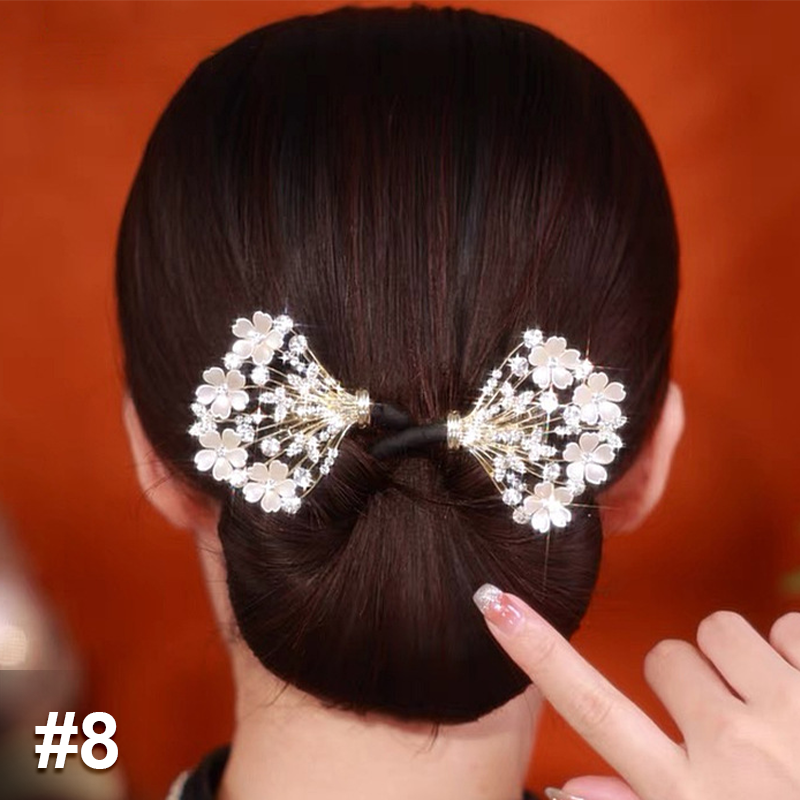 Gemakkelijke luxe haaraccessoires voor knotkapsel