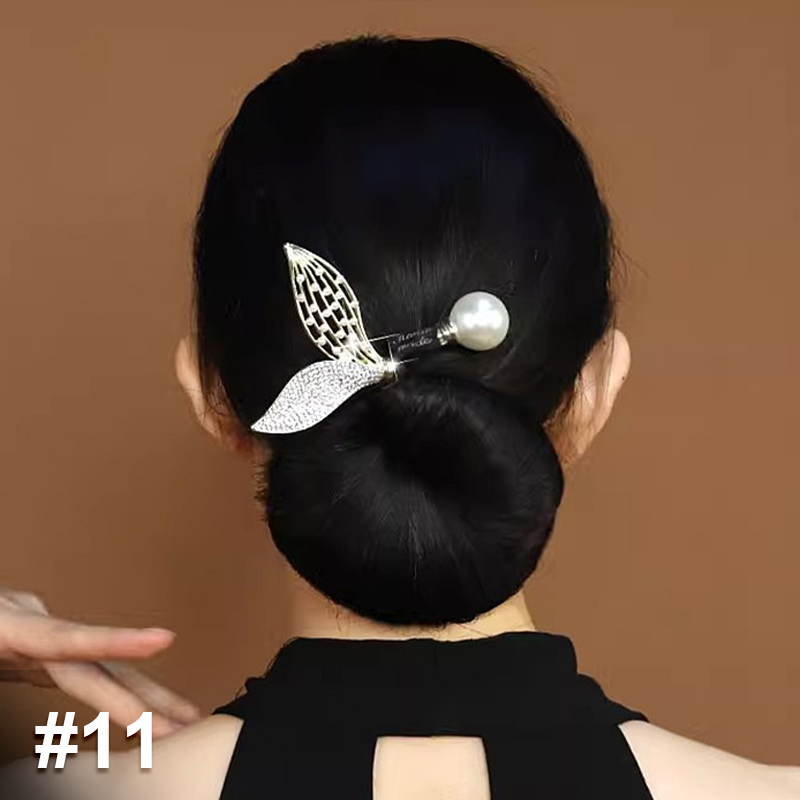 Gemakkelijke luxe haaraccessoires voor knotkapsel