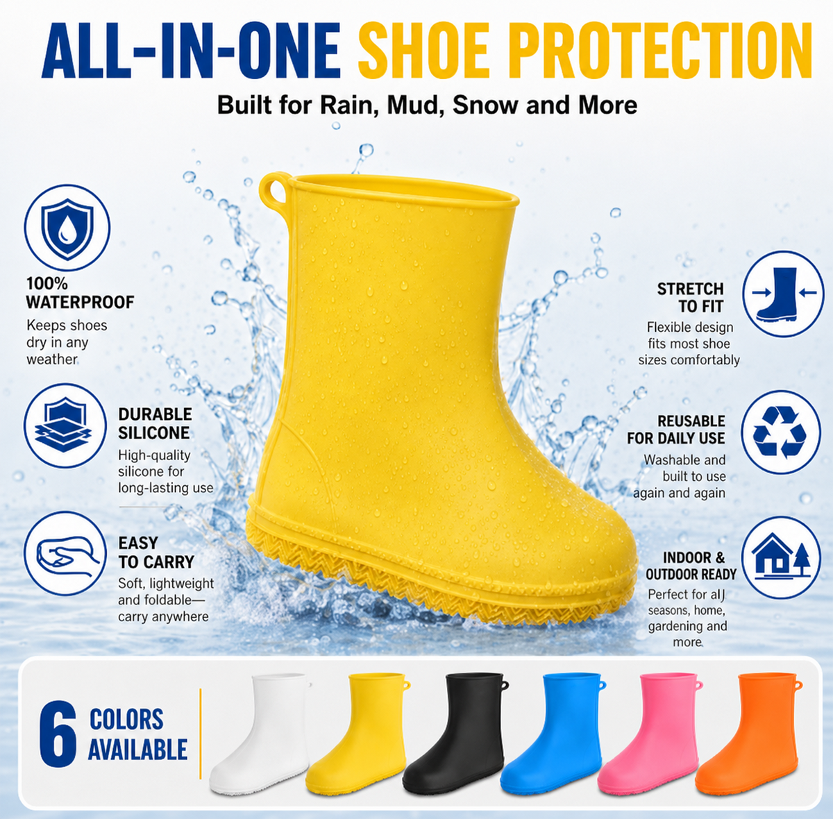 Stop Natte Sneakers! Zware Regenoverschoenen β Antislip & Opvouwbaar in je Tas π§οΈ