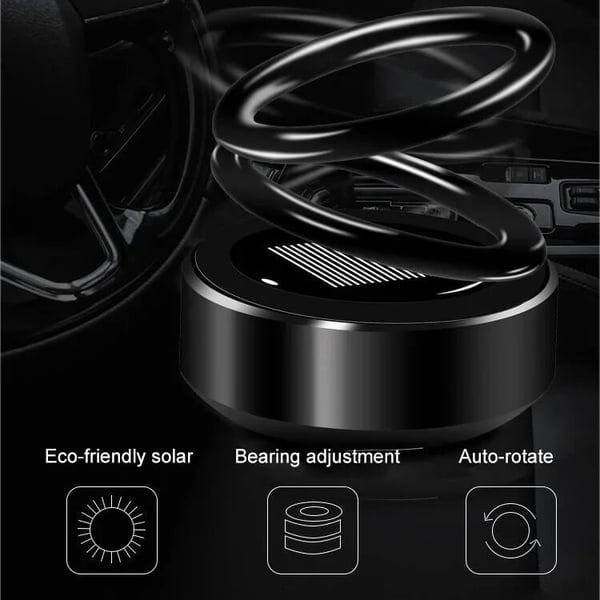 🚗Zonneauto roterende dubbele ring hangende aromatherapie-ornamenten💖