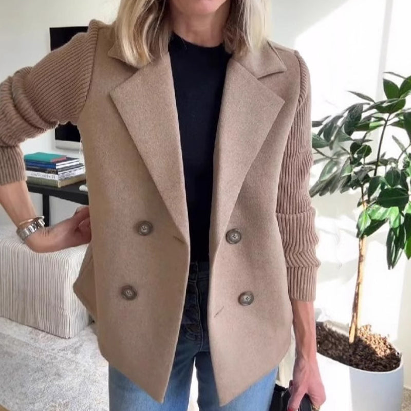 🍂Patchworkjacke Uit Wol🧥