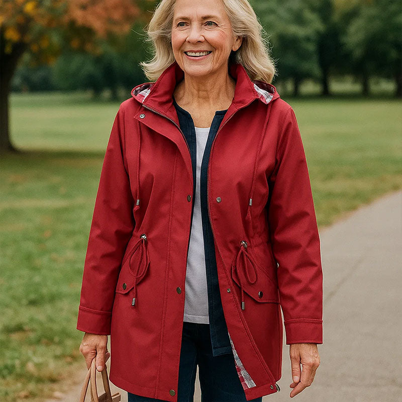 🧥Nieuwe waterafstotende trenchcoat voor dames – Hoogwaardige grensoverschrijdende damesbovenkleding met geruite voering✨