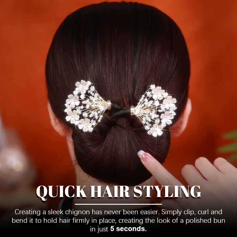 Gemakkelijke luxe haaraccessoires voor knotkapsel