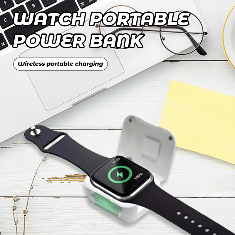 Draagbare draadloze oplaadbank voor horloges