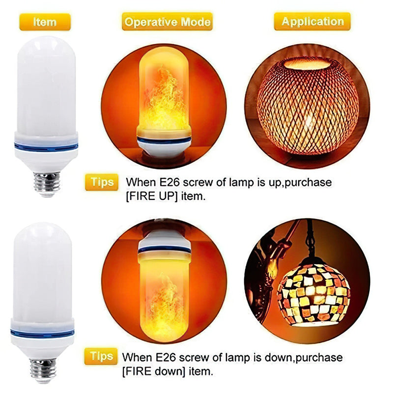LED-vlameffectlamp - met zwaartekrachtdetectie-effect
