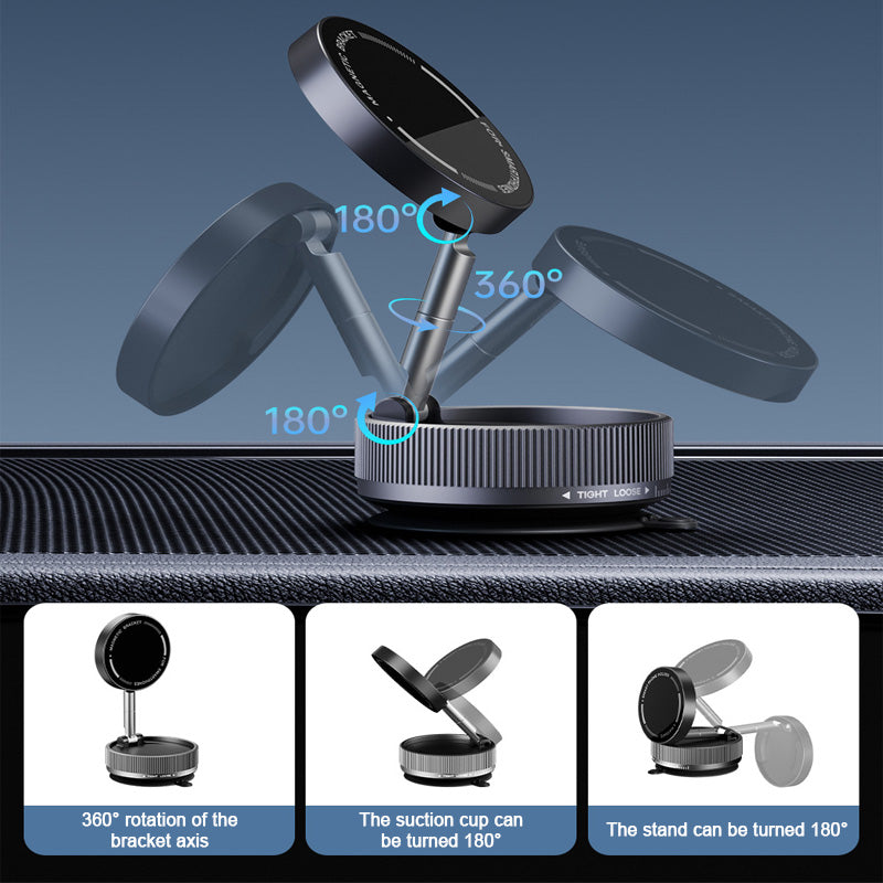 🚗📱Magnetische Telefoonhouder, Zuigende Autotelefoonhouder, Vacuüm Telefoonhouder met Eén-Step-Slot
