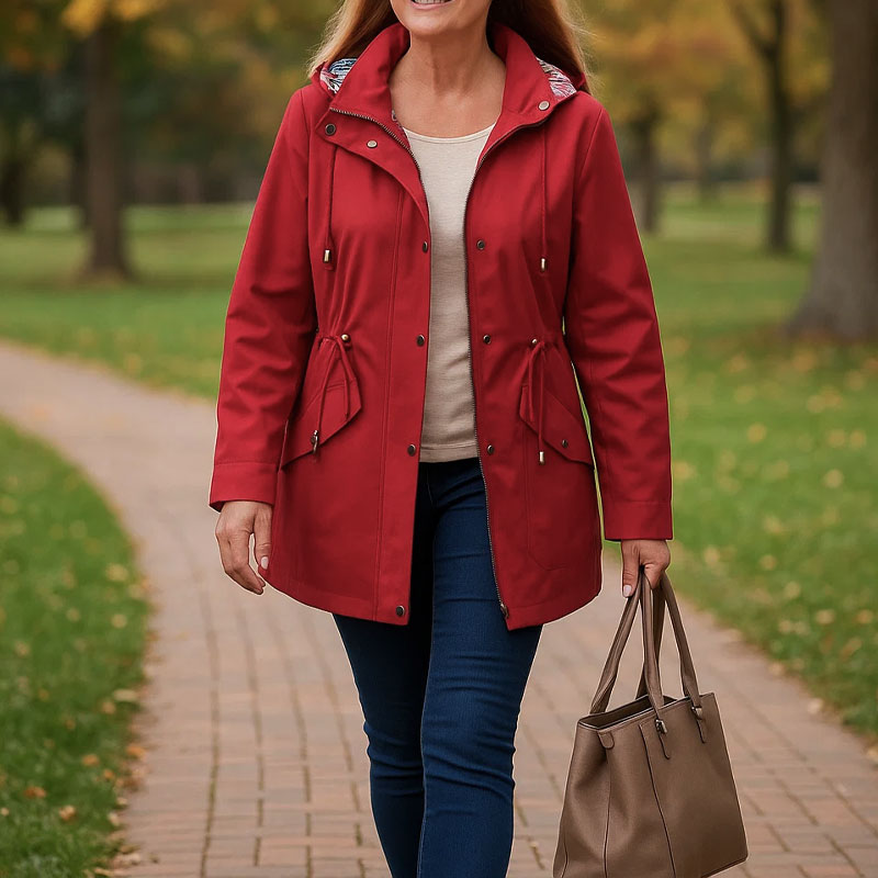 🧥Nieuwe waterafstotende trenchcoat voor dames – Hoogwaardige grensoverschrijdende damesbovenkleding met geruite voering✨