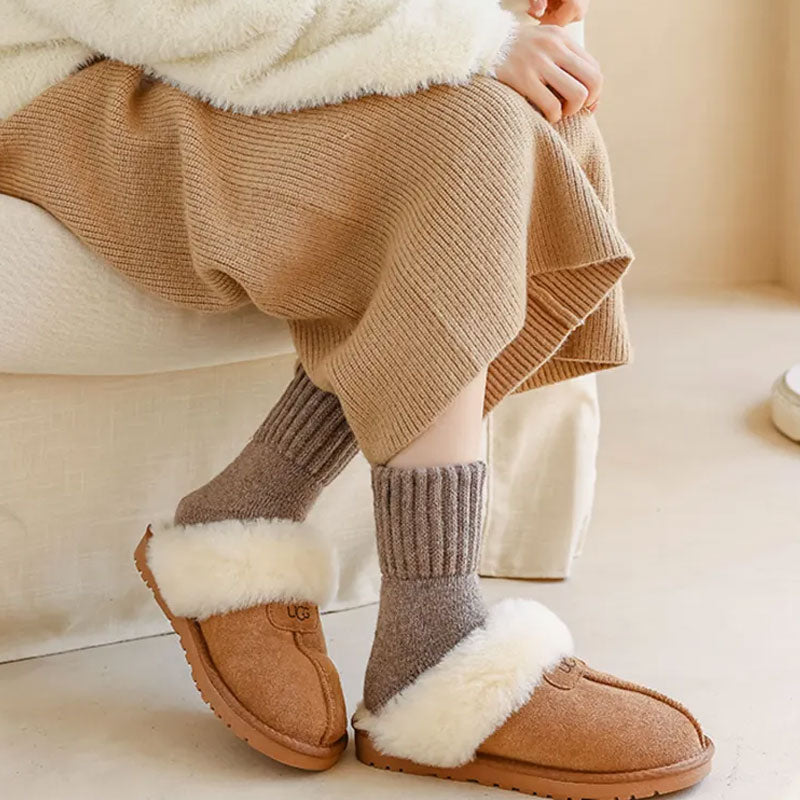 🧦 Warme Wollen Sokken in Middenhoogte