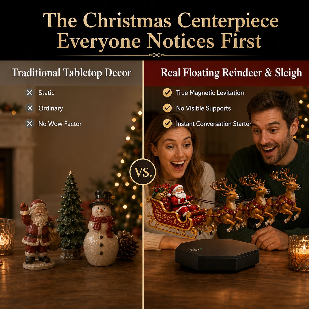 π
De vliegende slee van de kerstman β Kerstdisplay met magnetische levitatie β¨