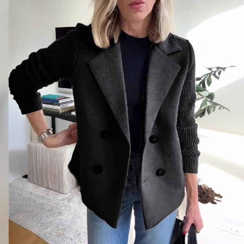 🍂Patchworkjacke Uit Wol🧥