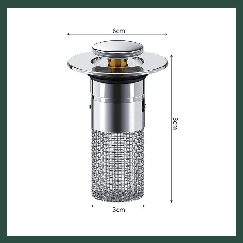 Isoleer geur en voorkom kakkerlakken-Roestvrijstalen afvoerputjefilter