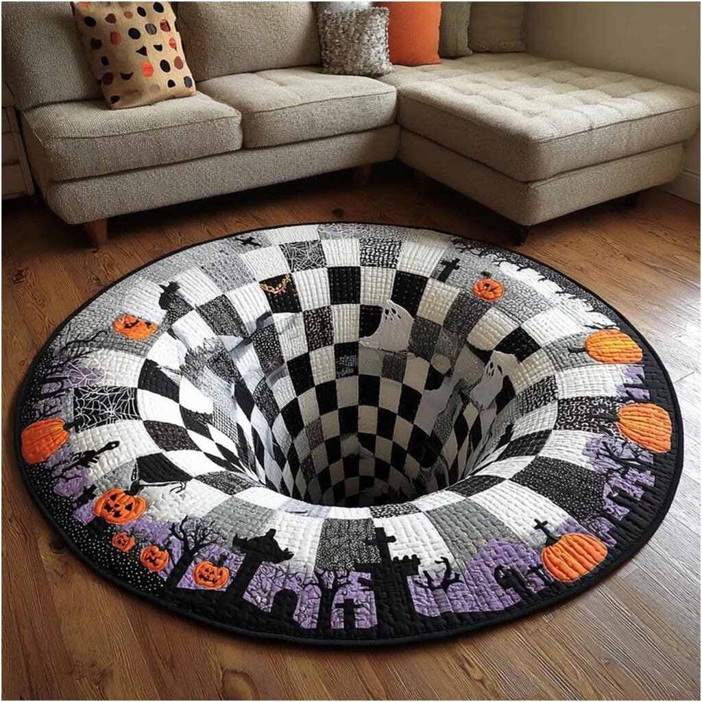 π₯ VANDAAG 50% KORTING π 3D-skelet Vortex gewatteerd rond Halloween-vloerkleed