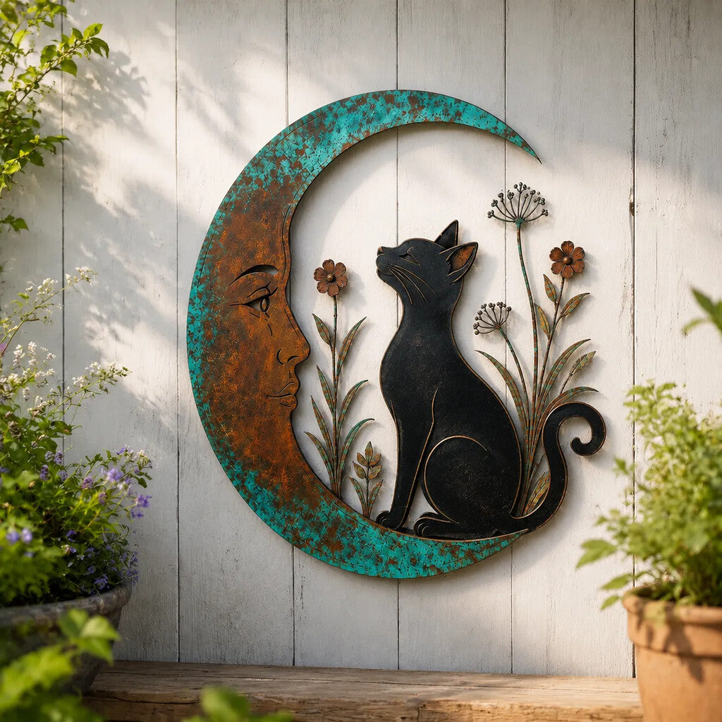 🌜️Wanddecoratie met halve maan en bij🐝