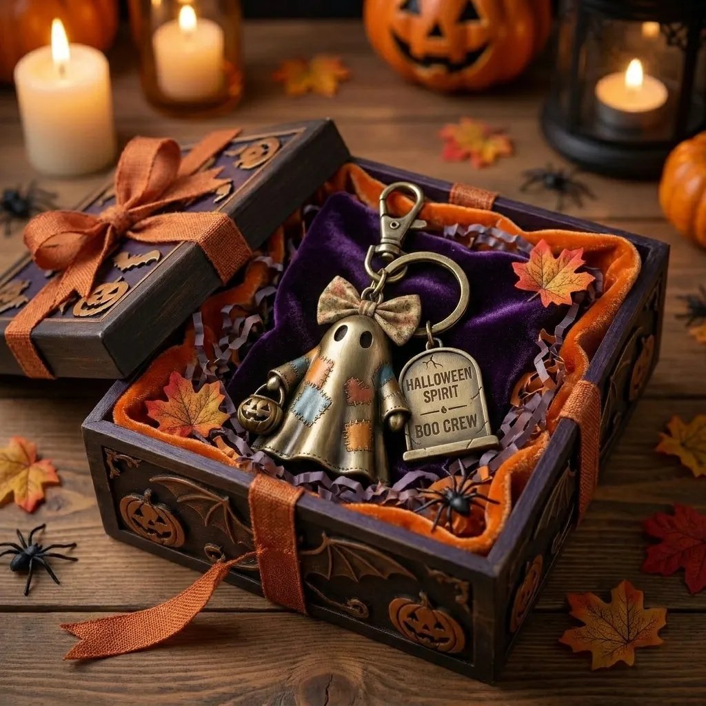 🔥Laatste dag: 50% KORTING🔥Halloween Spirit Boo Crew spook-sleutelhanger