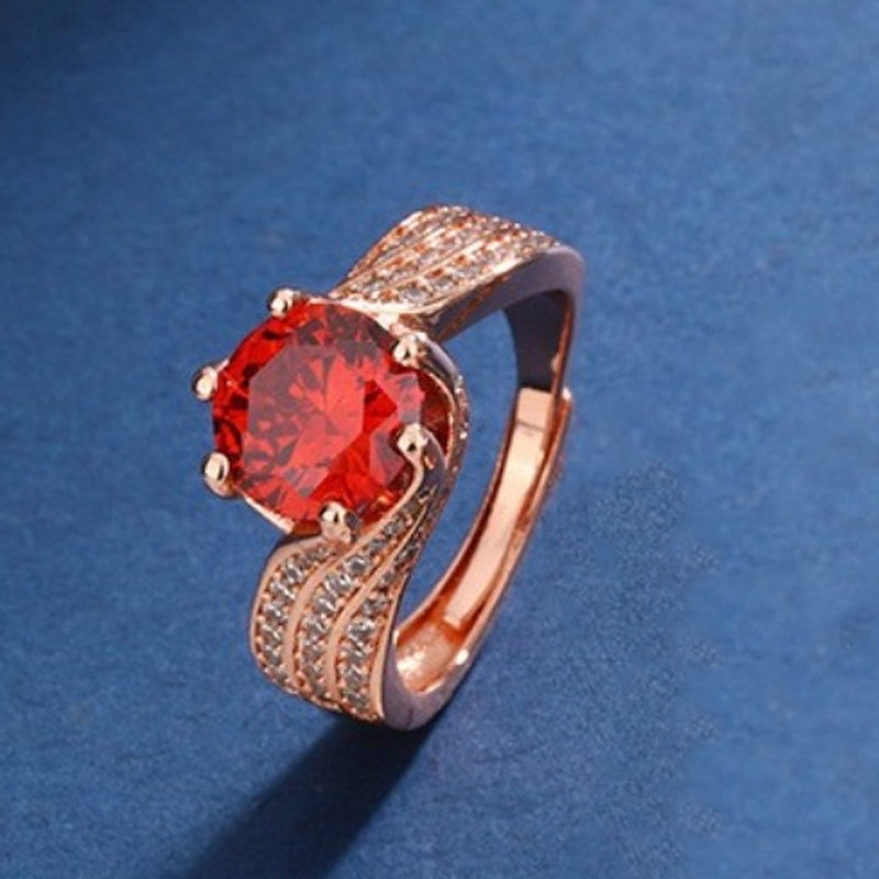 3 Karaat Super Sprankelende Elegante Vintage Damesring