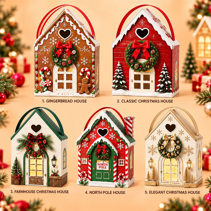 ππ Christmas Magic House-cadeaudoos β Creatieve 3D-handverpakking voor feestelijke cadeaus β¨