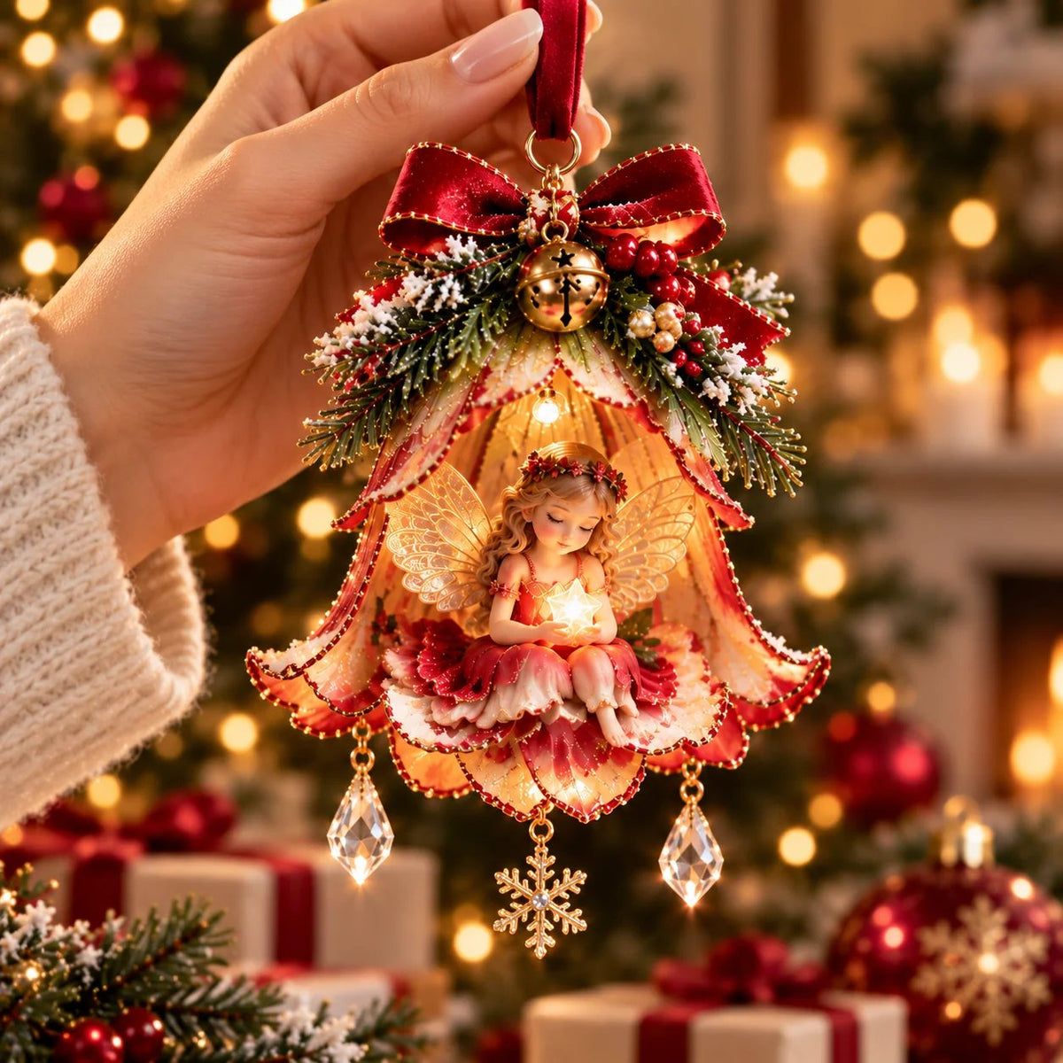 🧚✨ Breng kerstmagie tot leven met de Fairy Bell Ornament! 🎄