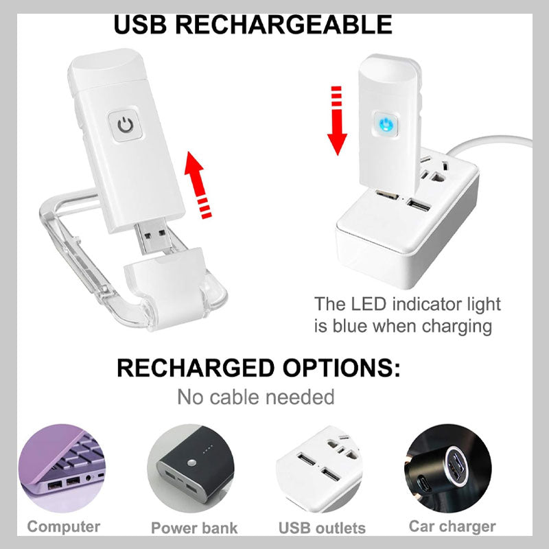 USB-oplaad Clip-on leeslamp