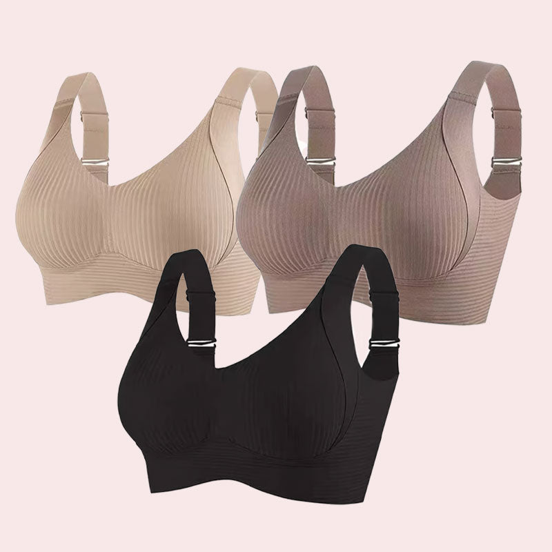 ⏳Wekelijkse speciale aanbieding:Koop 2, krijg 1 gratis❤️🎁Push-up bh met lint voor dames met verstelbare gebogen bandjes