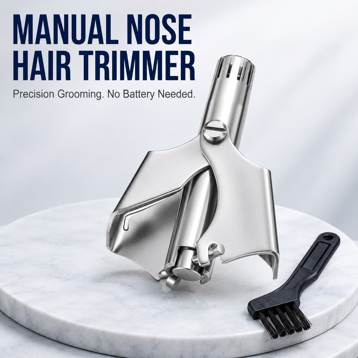 ✂️ Handmatige neushaartrimmer – Nauwkeurig trimmen. Geen batterij nodig.