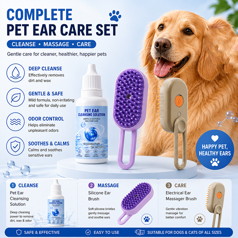 ๐พ Get 50% off now! ๐ฆ Multi-Function Pet Spray & Massage Brush โ 3-in-1 Grooming & Flea Removal โ The Ultimate Pet Spa โจ