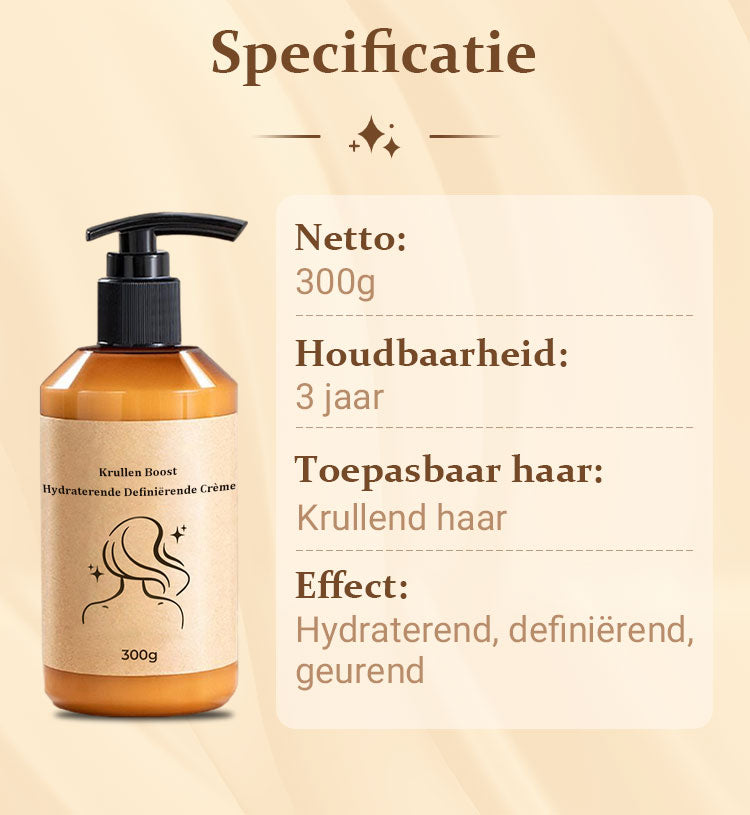 🔥2025 hete verkoop🔥Langdurig stylingvolume hydraterende elasticiteitverhogende crème voor krullend haa