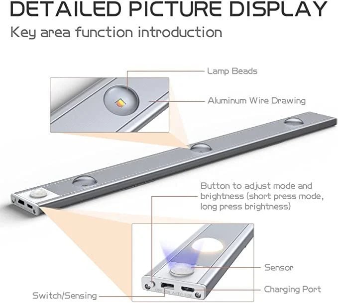 🔥LAATSTE DAG 49% KORTING💡LED-BEWEGINGSSENSORKASTVERLICHTING (USB-OPLADEN)💡