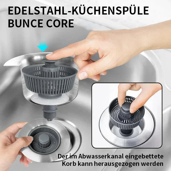 Nieuwe verbeterde gootsteen Bounce Core afvoerzeef