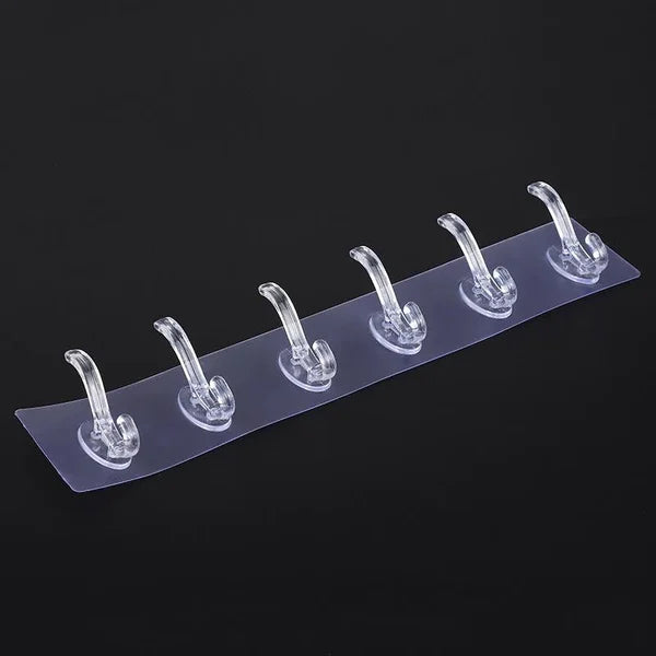 Multifunctionele transparante 6 haken