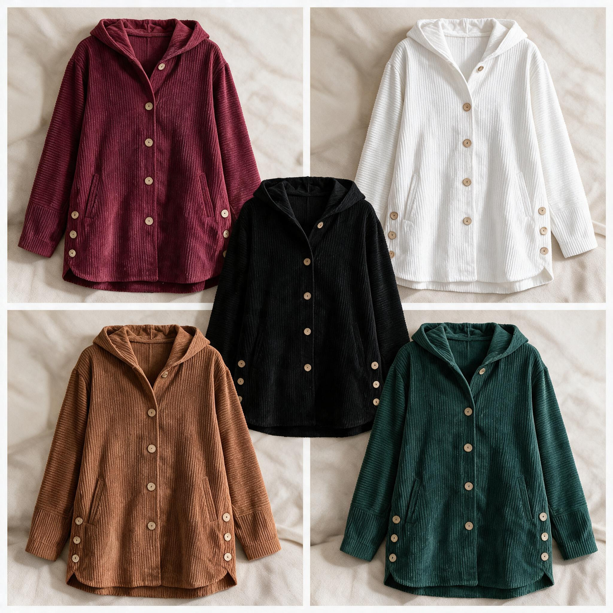 π§₯ Geniet van de Herfst: Heerlijk Warme & Stijlvolle Corduroy Jas met Capuchon π
