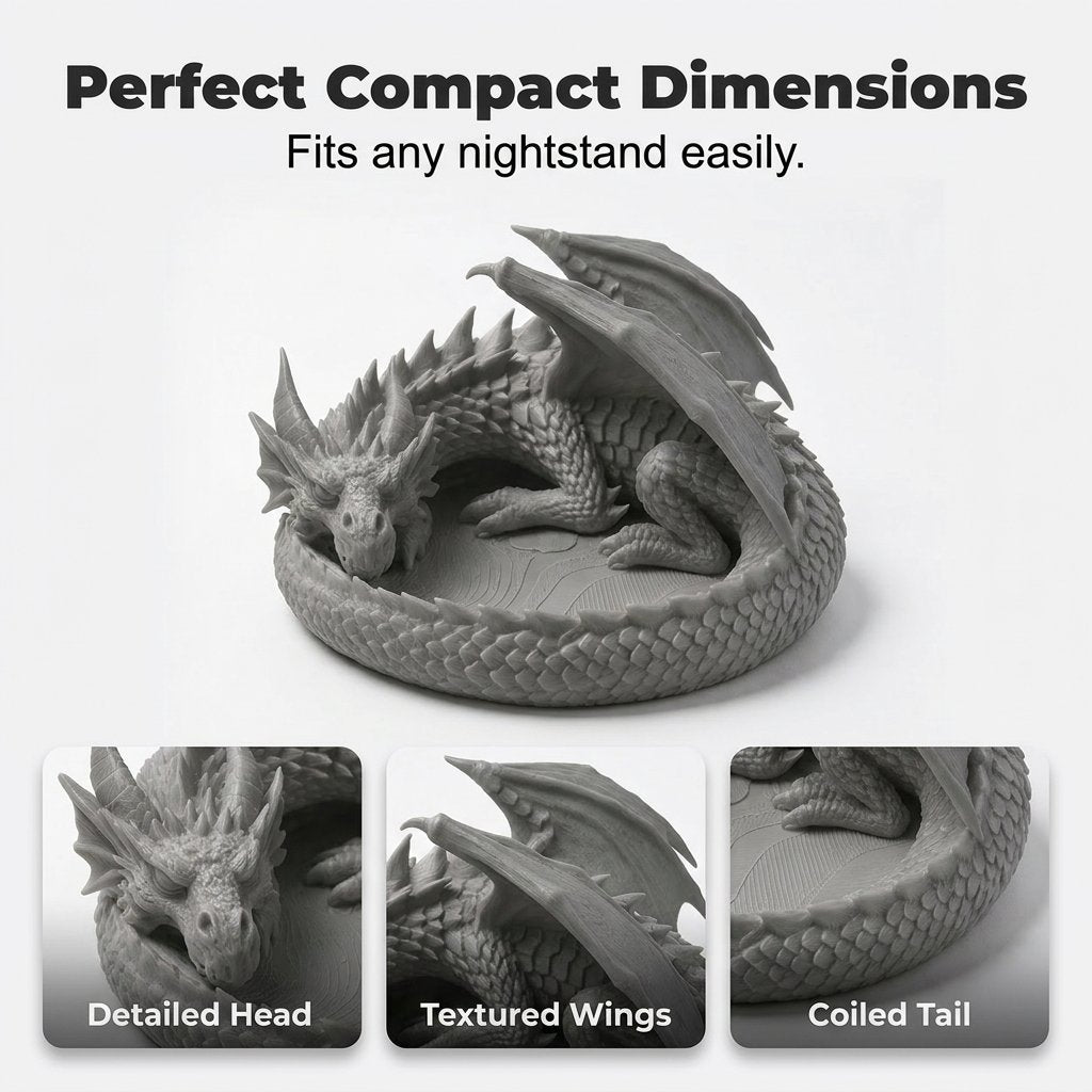 🐉Dragon Guardian 3D-geprinte opbergbak – De schat van de draak!