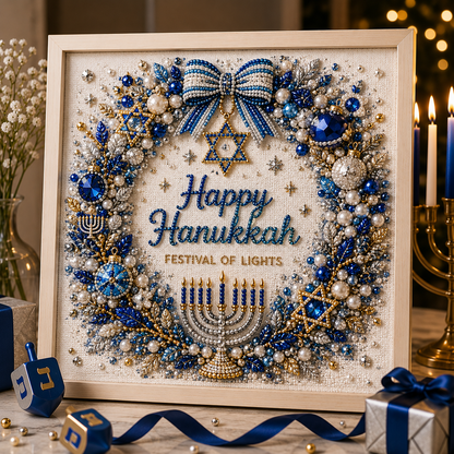 🕎✨ Hanukkah Pearl Art DIY-set — maak samen iets moois, parel voor parel