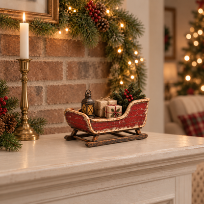 Vintage Christmas Eve Sleigh Figurine