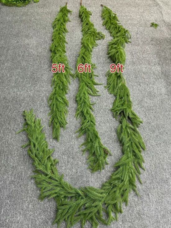 Faux Greenery Knockford dennennaalden zacht rubber rotan Garland