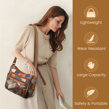 🔥Vintage Tas Met Geometrisch Patroon En Verstelbare Band👜