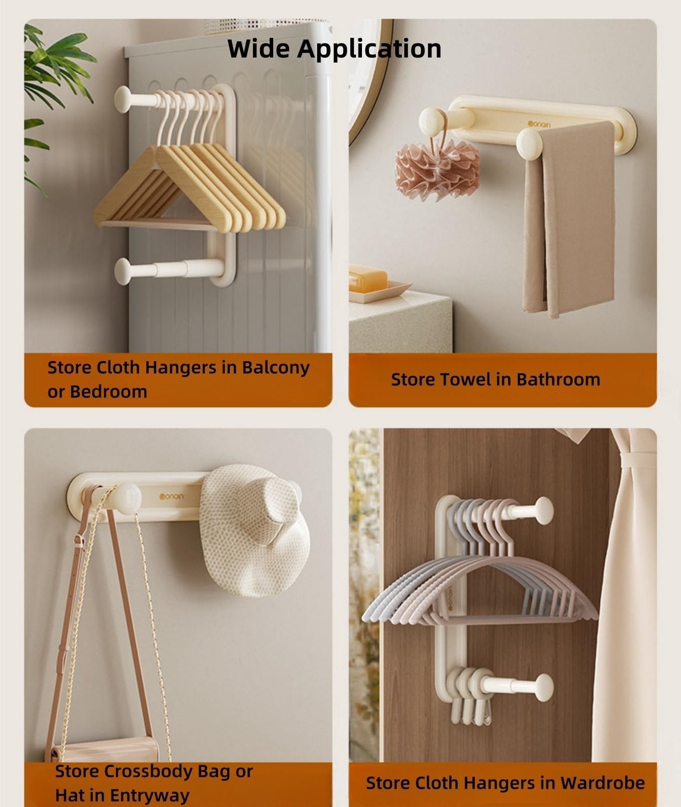 Opbergrek voor kleerhangers