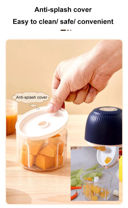 📢📢40% KORTING !! Draadloze Mini Elektrische Food Chopper – Snel, Stil & Super Handig! 🔪⚡