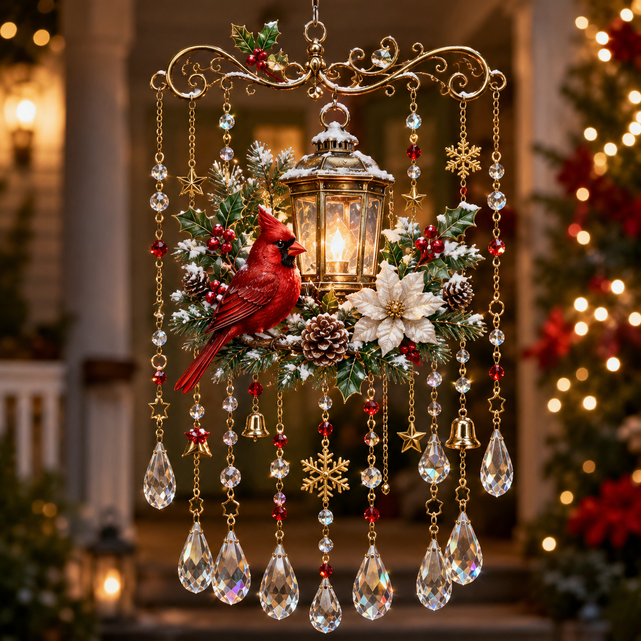 ✨ Kerst Windgong met Kristallen – Laat Jouw Huis Stralen Deze Feestdagen! 🎄💎