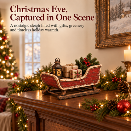Vintage Christmas Eve Sleigh Figurine