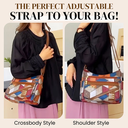 🔥Vintage Tas Met Geometrisch Patroon En Verstelbare Band👜