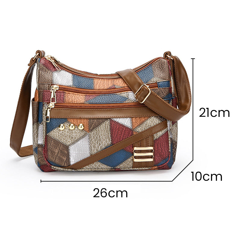 🔥Vintage Tas Met Geometrisch Patroon En Verstelbare Band👜