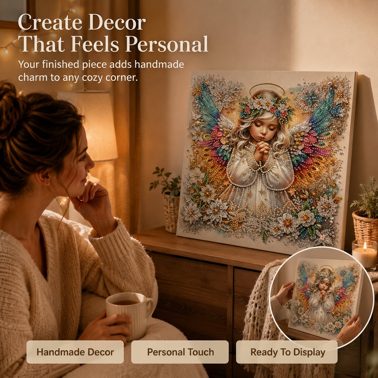🔥2026 HOT SALE 50% KORTING – 👼✨Sparkling Crystal Diamond Art Kit For DIY Wall Decor
